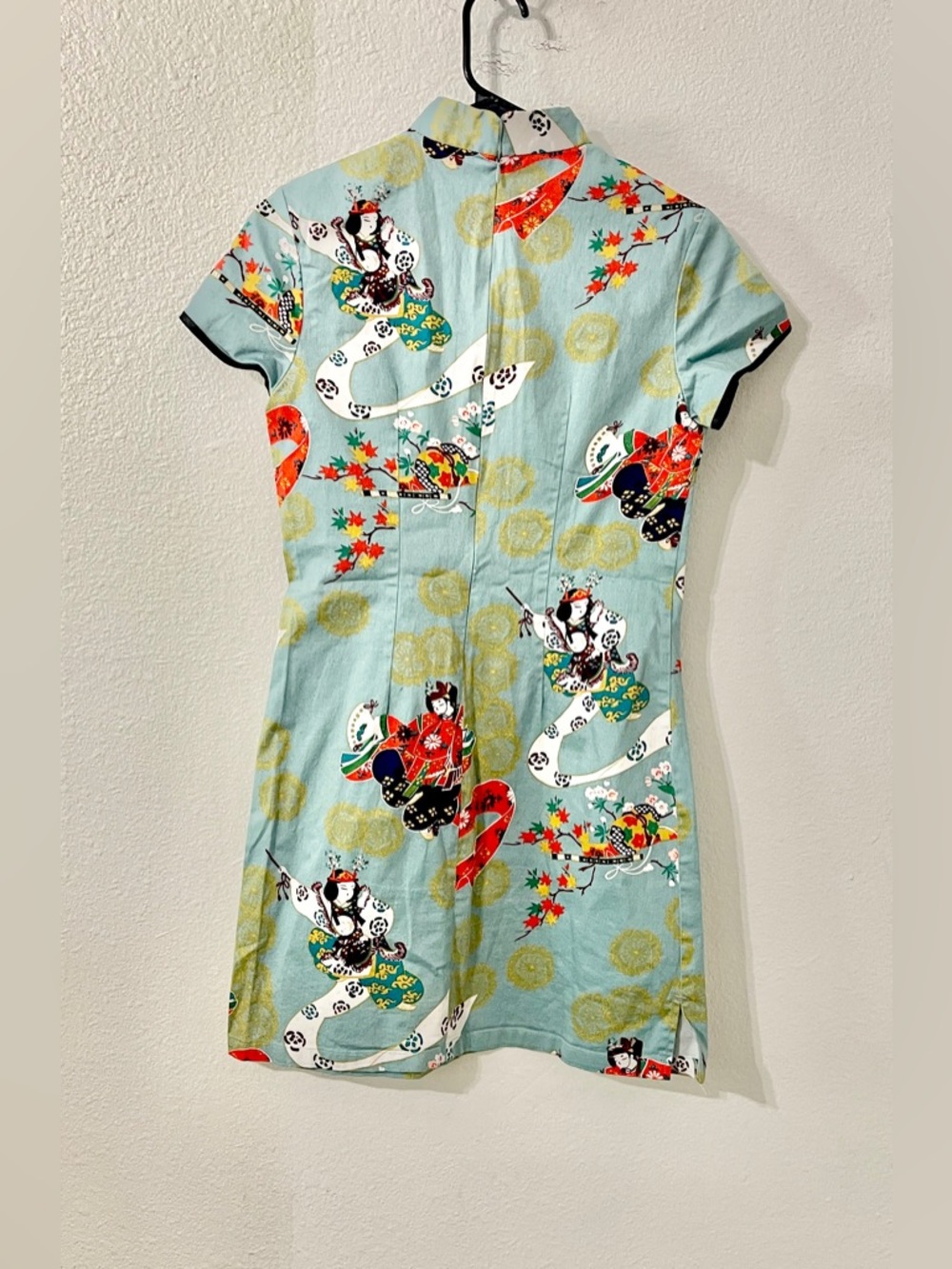 Cheongsam “Geisha” Mini Dress | Multicolor | Size Small - Picture 3 of 4